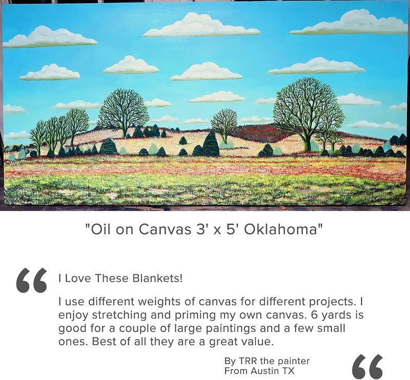 cezanne Creative Mark Unprimed Cotton Duck Deluxe Canvas - #12 12oz Folded Canvas - 54" x 6 Yards - Bulk Un-Stretched Duck Canvas Fabric for Artists - Image 4